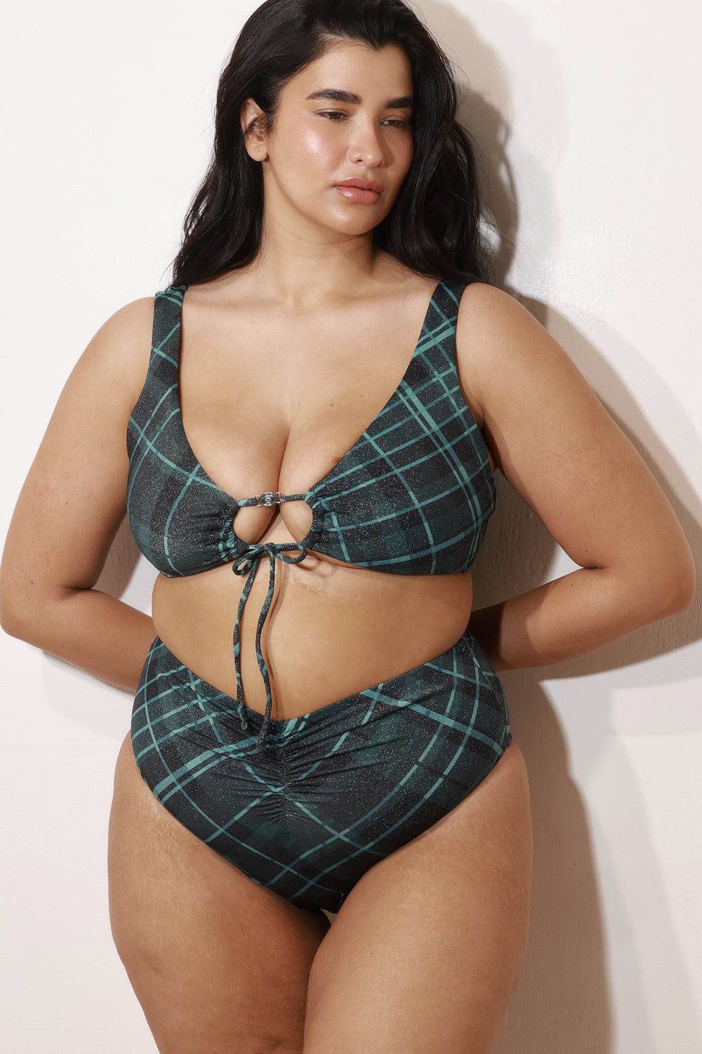 Aruba Bottom Ocean Plaid