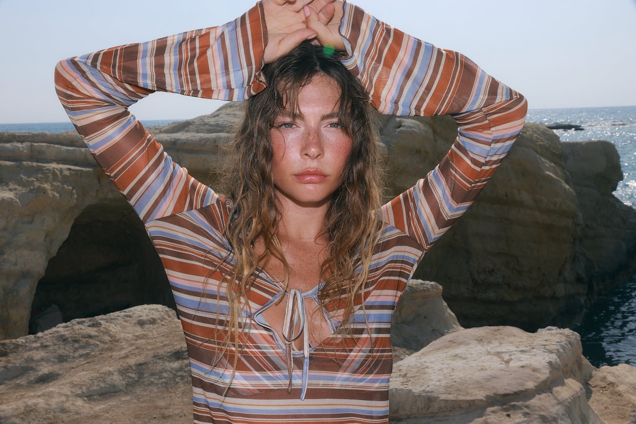 BILI'S stripes dress - gallabia -BiliBlond Swimwear