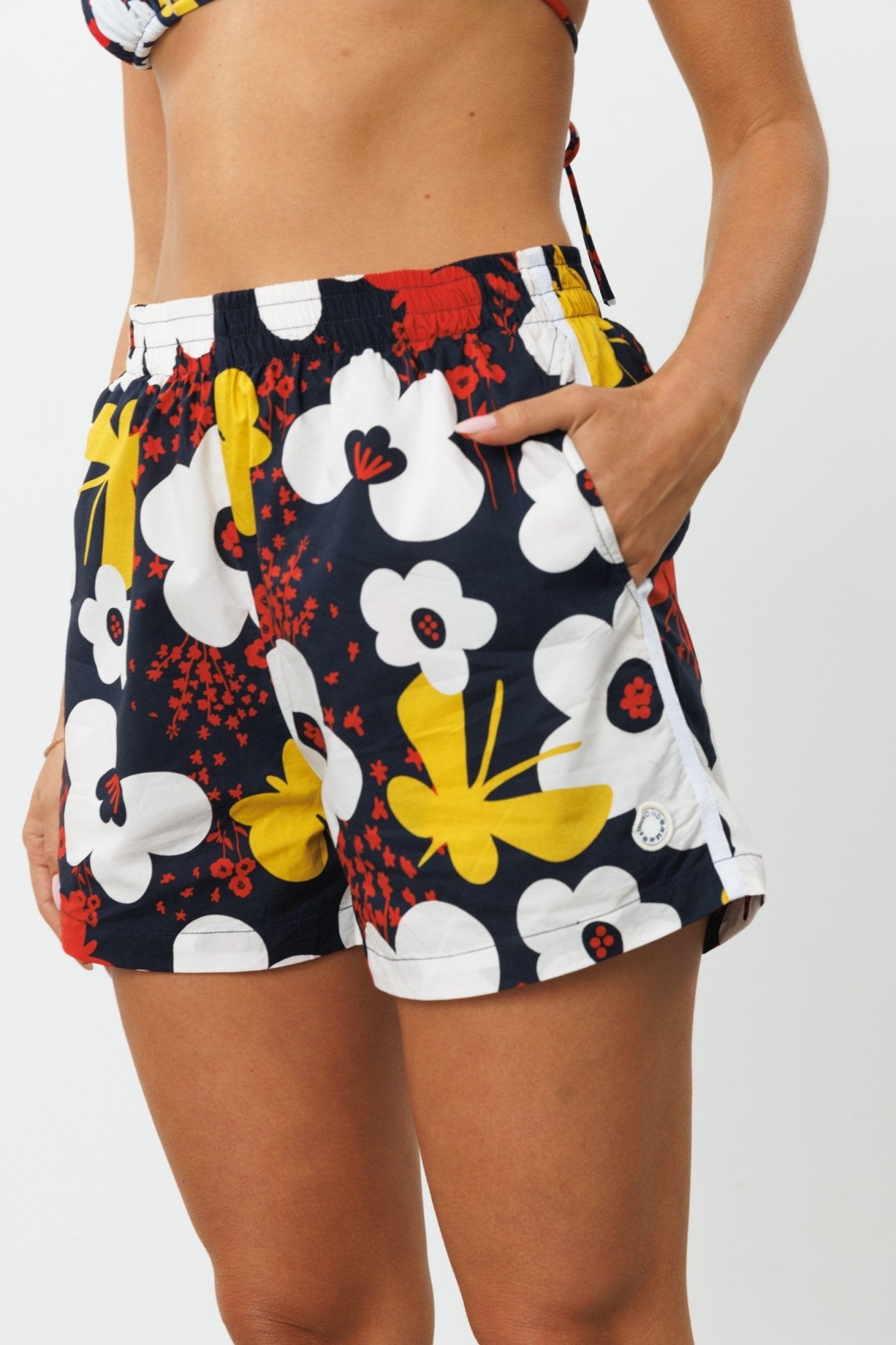 Exercise shorts big Flowers - gallabia - BiliBlond Swimwear