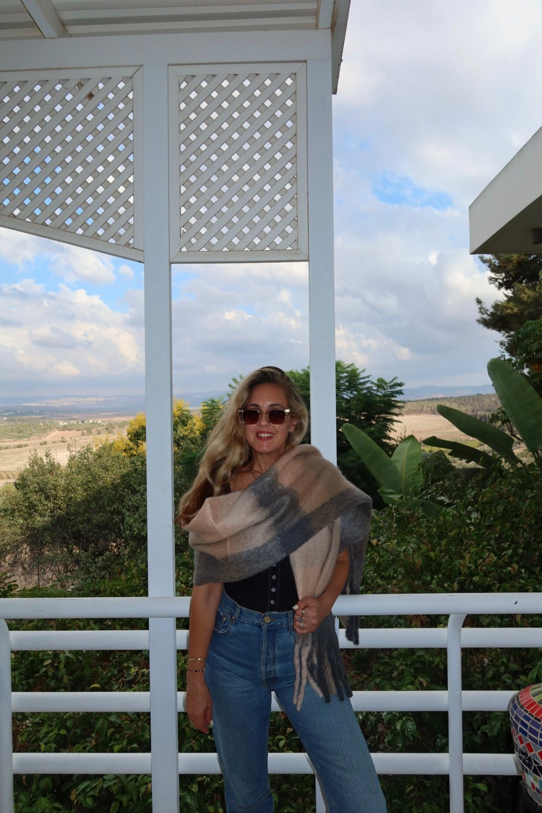 Fringed Scarf - knit set -BiliBlond Swimwear