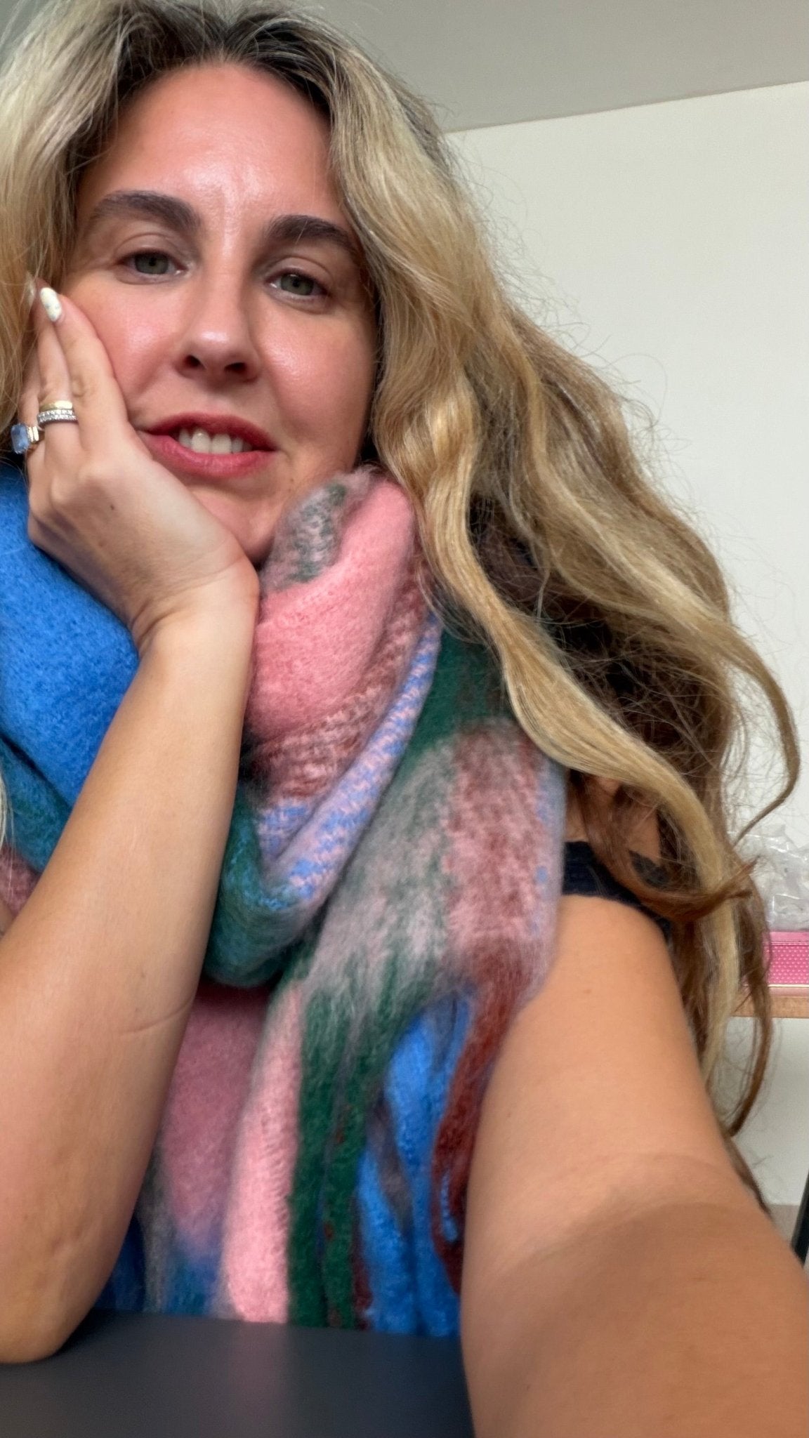 Fringed Scarf Pink - BiliBlond Swimwear
