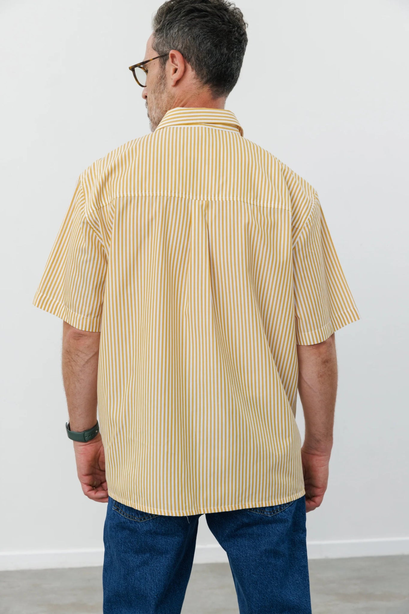GADI shirt Yellow stripes - gallabia - BiliBlond Swimwear