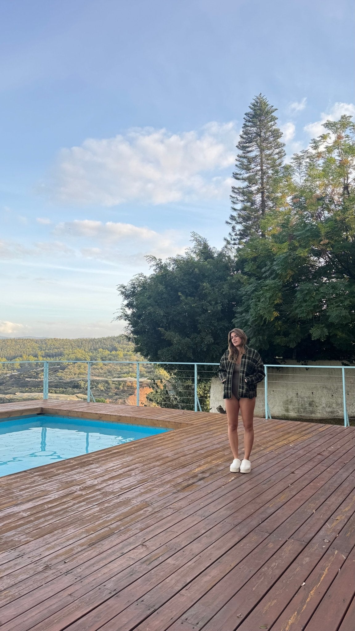 Green Plaid Quilted Jacket - knit set - BiliBlond Swimwear