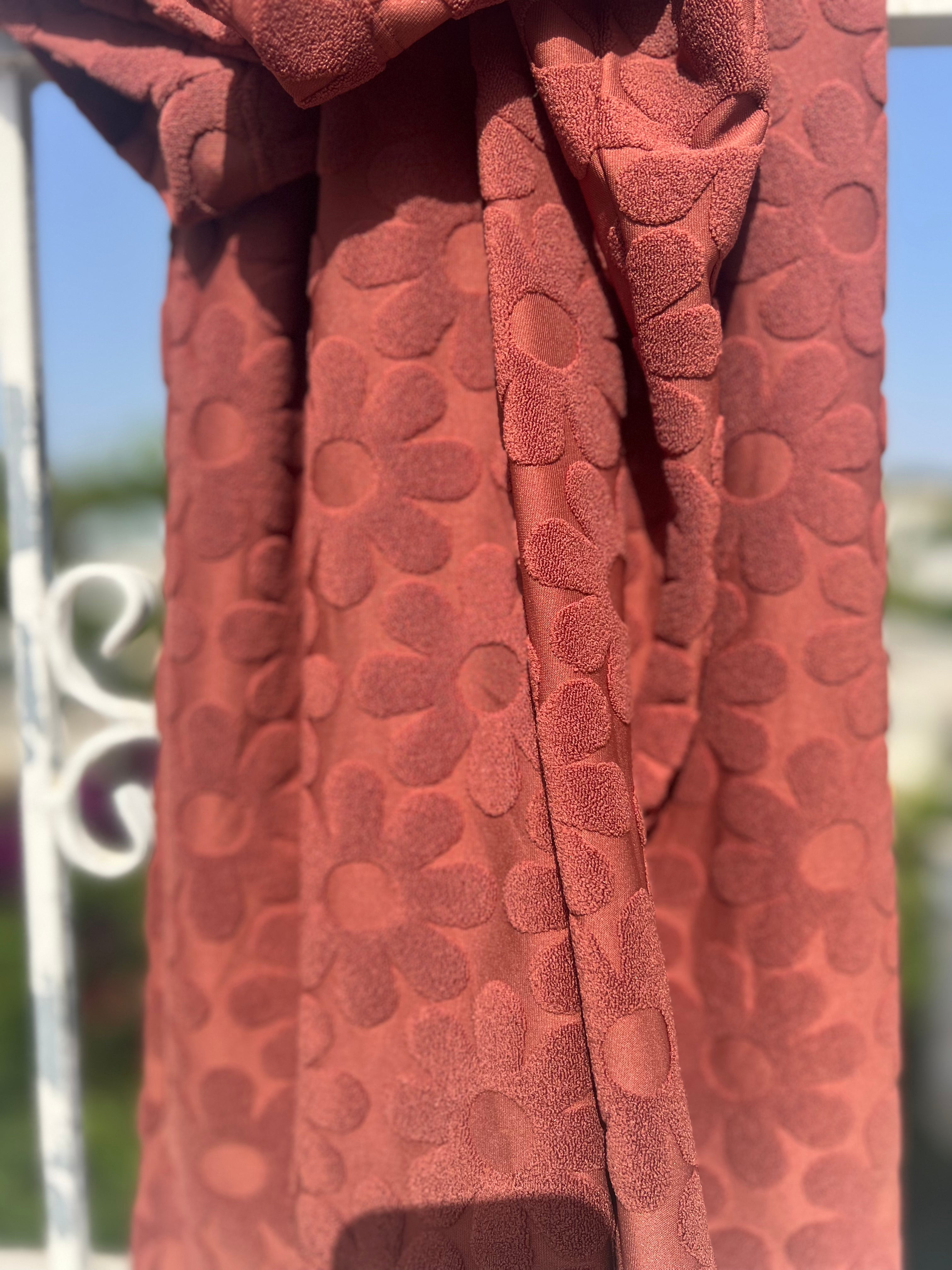 Brown Flowers Terry Shirt