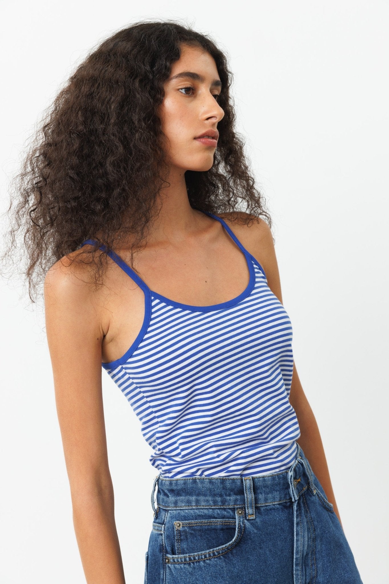 MAAYAN Tank top Light blue stripes - gallabia - BiliBlond Swimwear