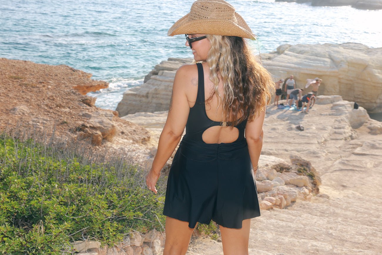 Overall Nile Black - one piece -BiliBlond Swimwear