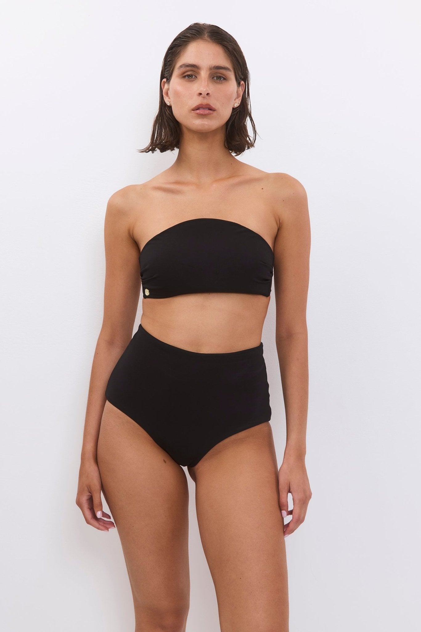 Rainbow top Black - BiliBlond Swimwear