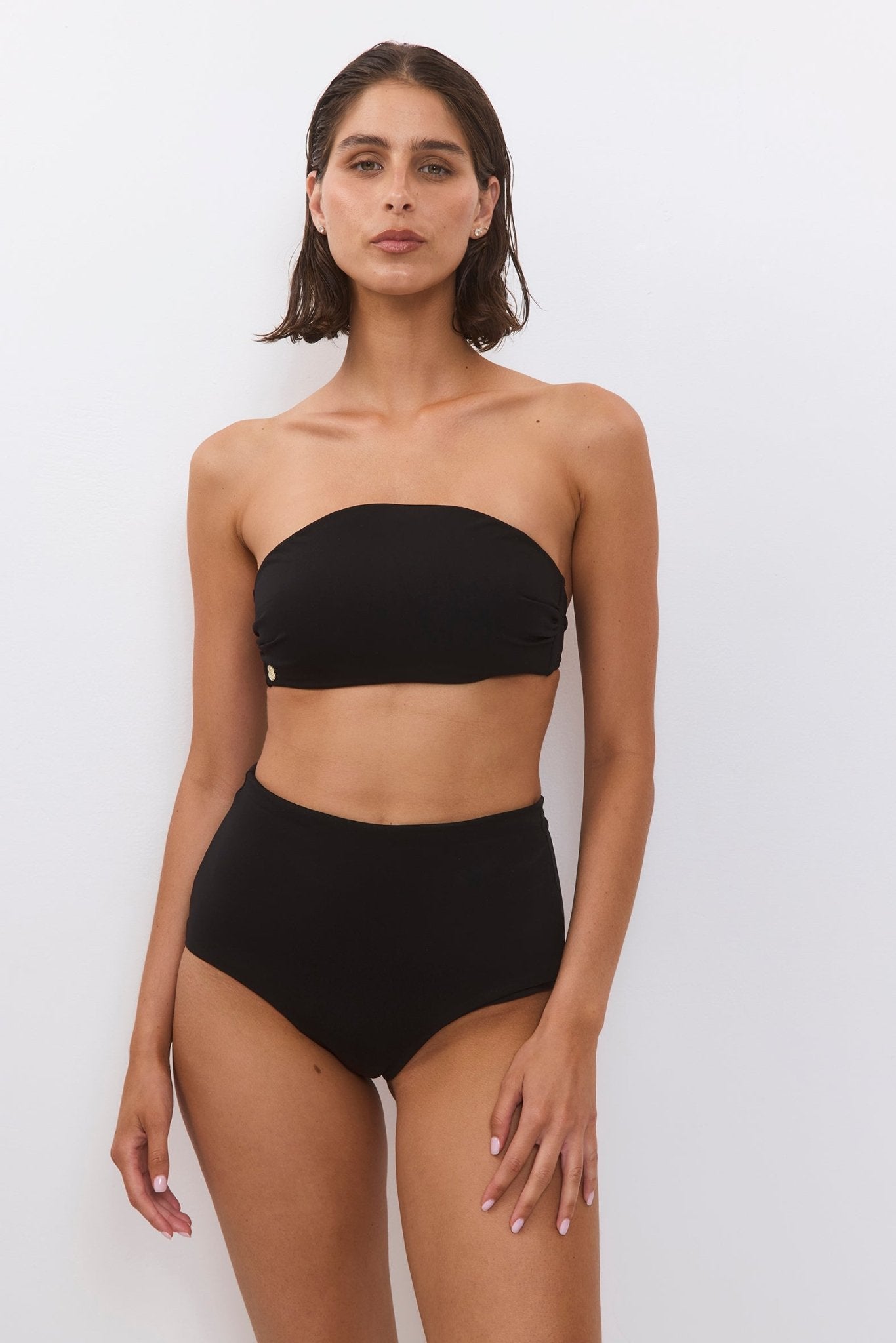 Rainbow top Black - BiliBlond Swimwear