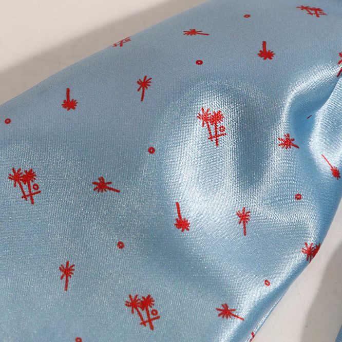 Scrunchie with bow Light Blue - Red - BiliBlond Swimwear