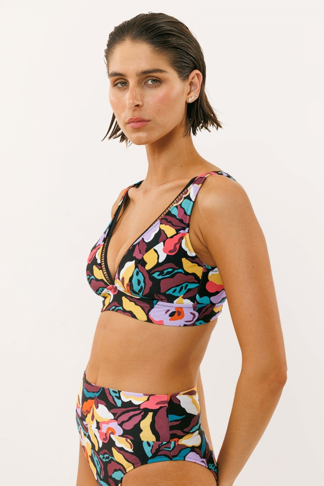 The Black Flower Set - BiliBlond Swimwear