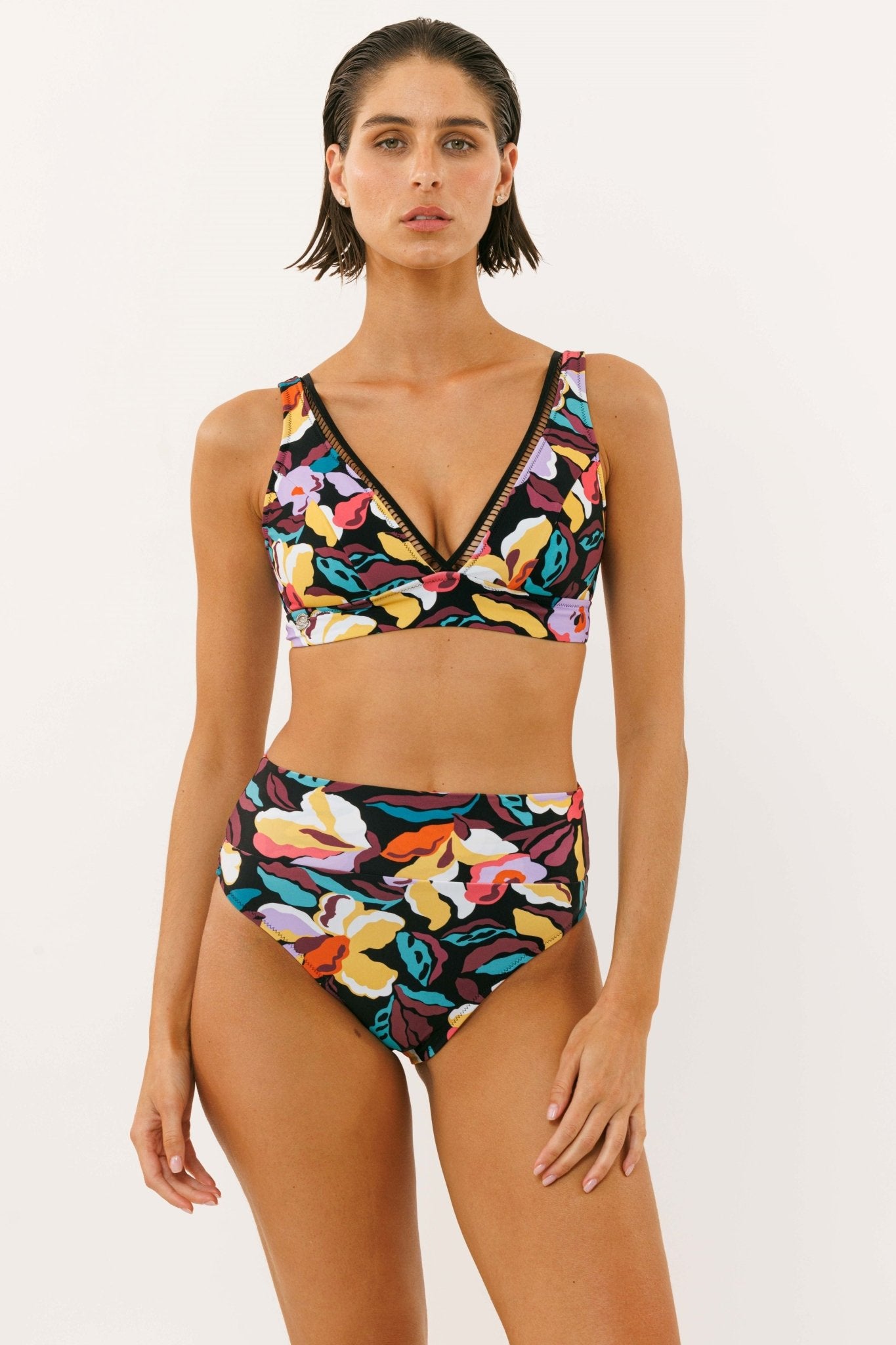 The Black Flower Set - BiliBlond Swimwear