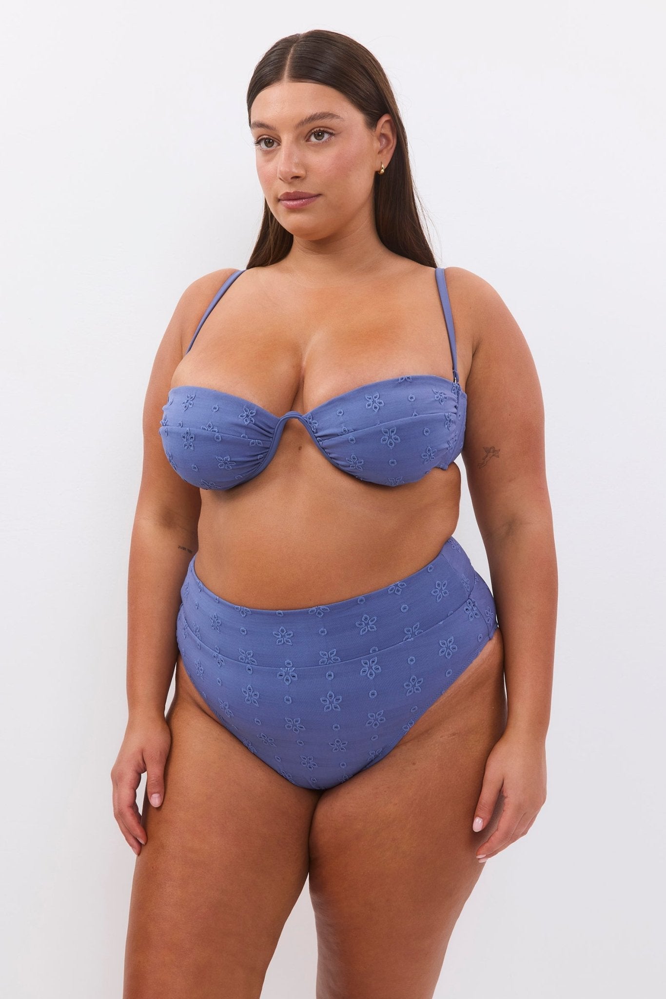 Yumi Bottom Blue Flowers - BIKINI - BiliBlond Swimwear