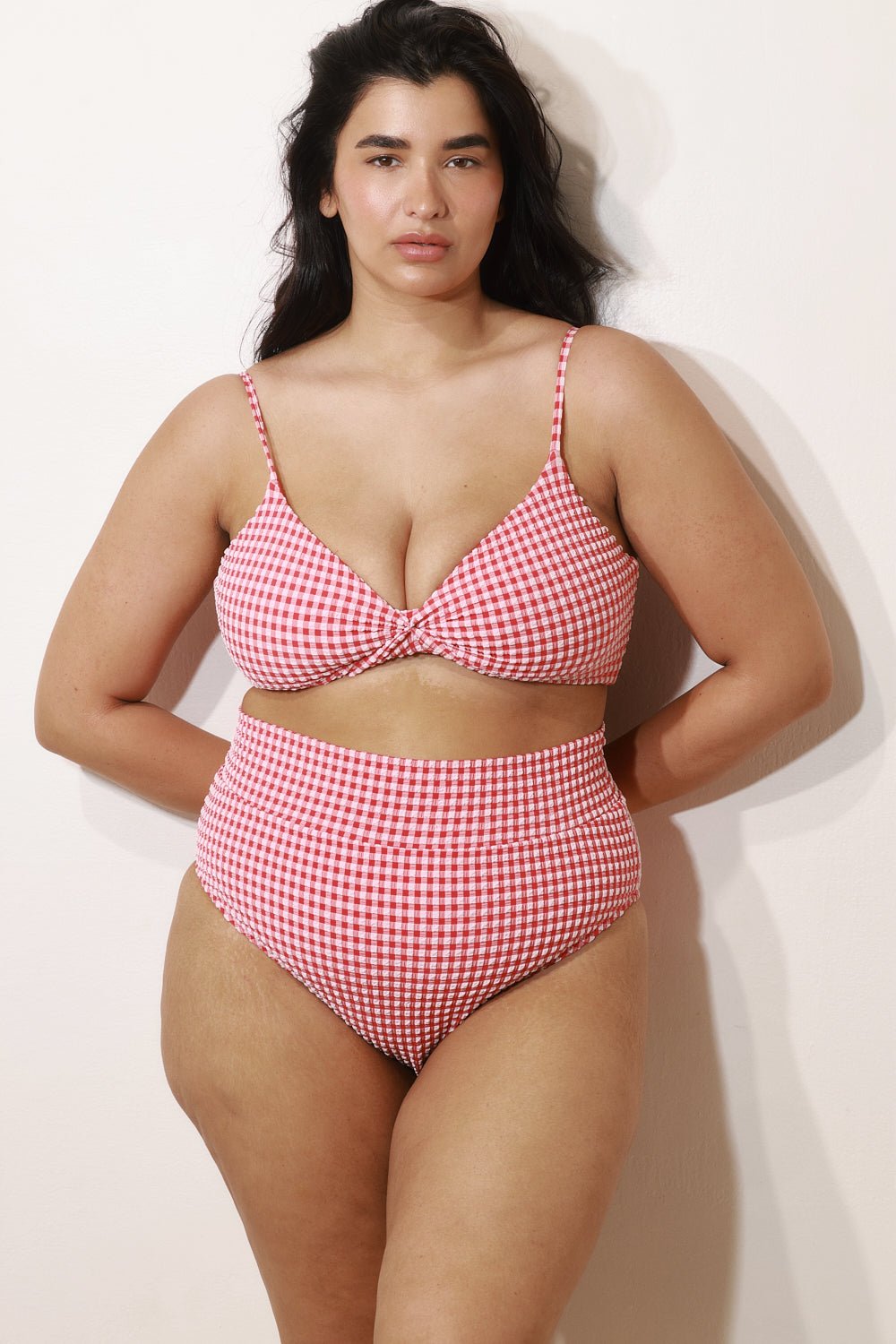 Yumi Bottom Red Plaid - BIKINI - BiliBlond Swimwear