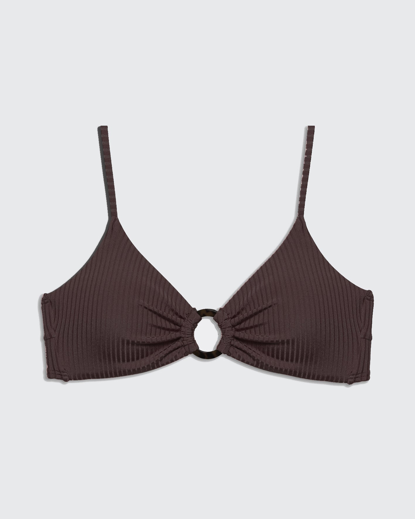 BASHAN TOP BROWN RIB - BIKINI -BiliBlond Swimwear