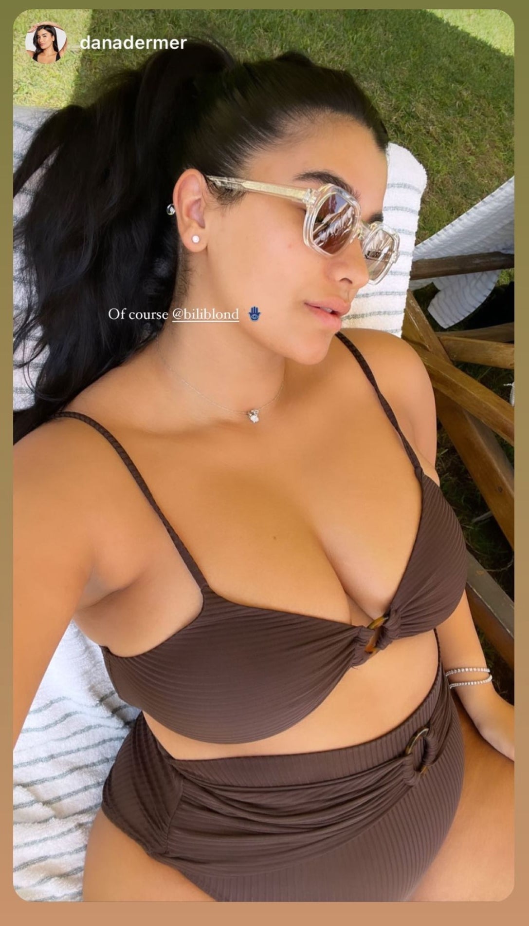 BASHAN TOP BROWN RIB - BIKINI -BiliBlond Swimwear