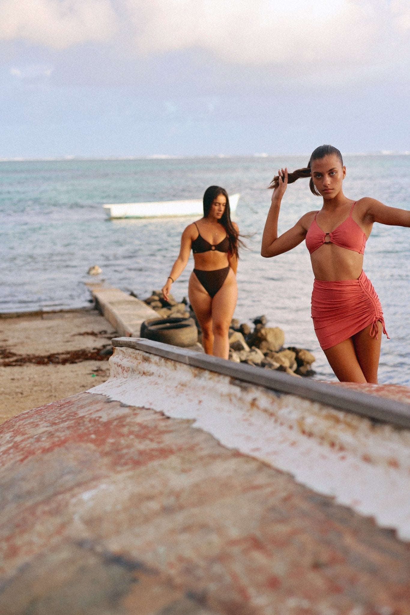 BASHAN TOP PINK RIB - BIKINI -BiliBlond Swimwear