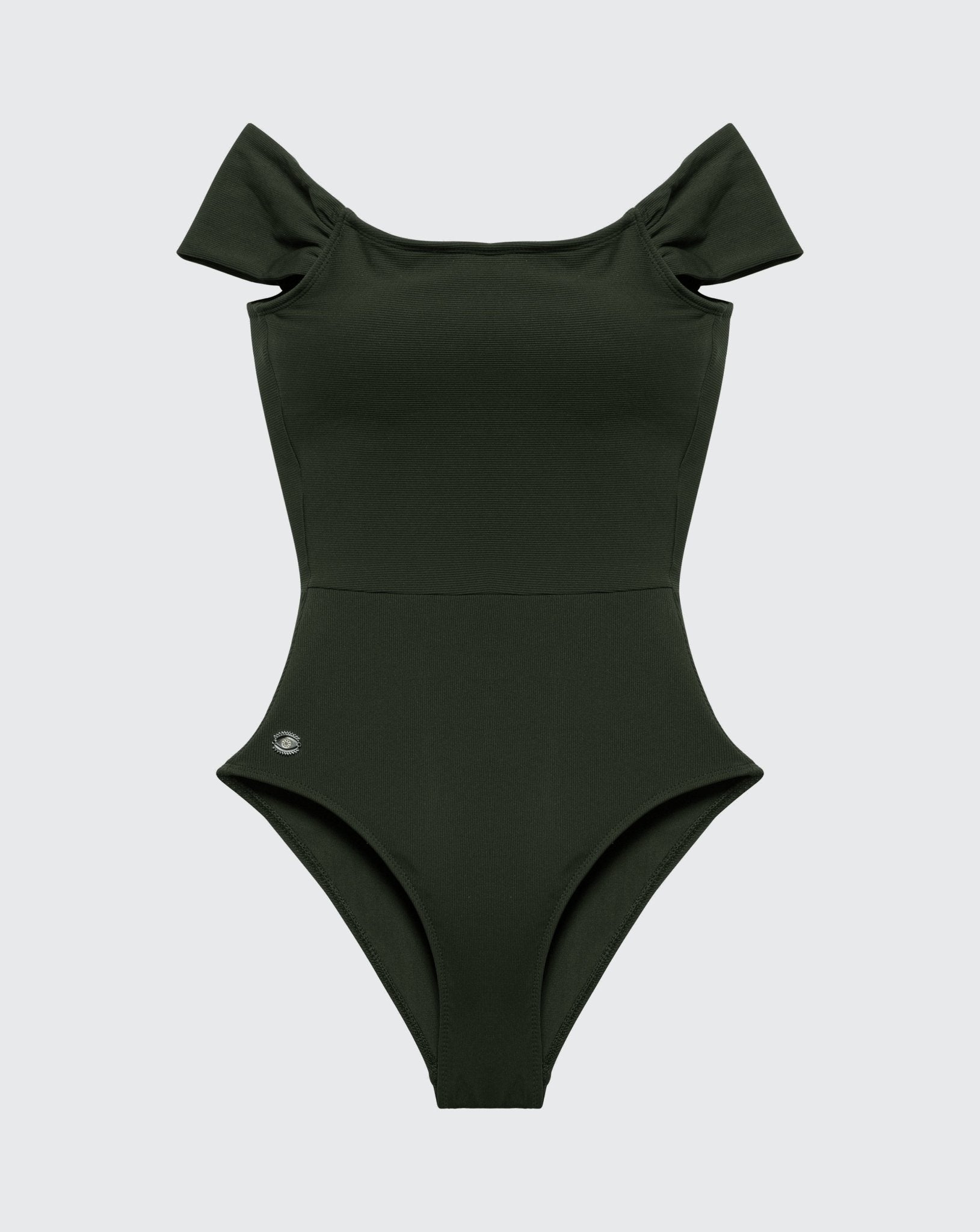Elizabeth Olive rib - one piece -BiliBlond Swimwear