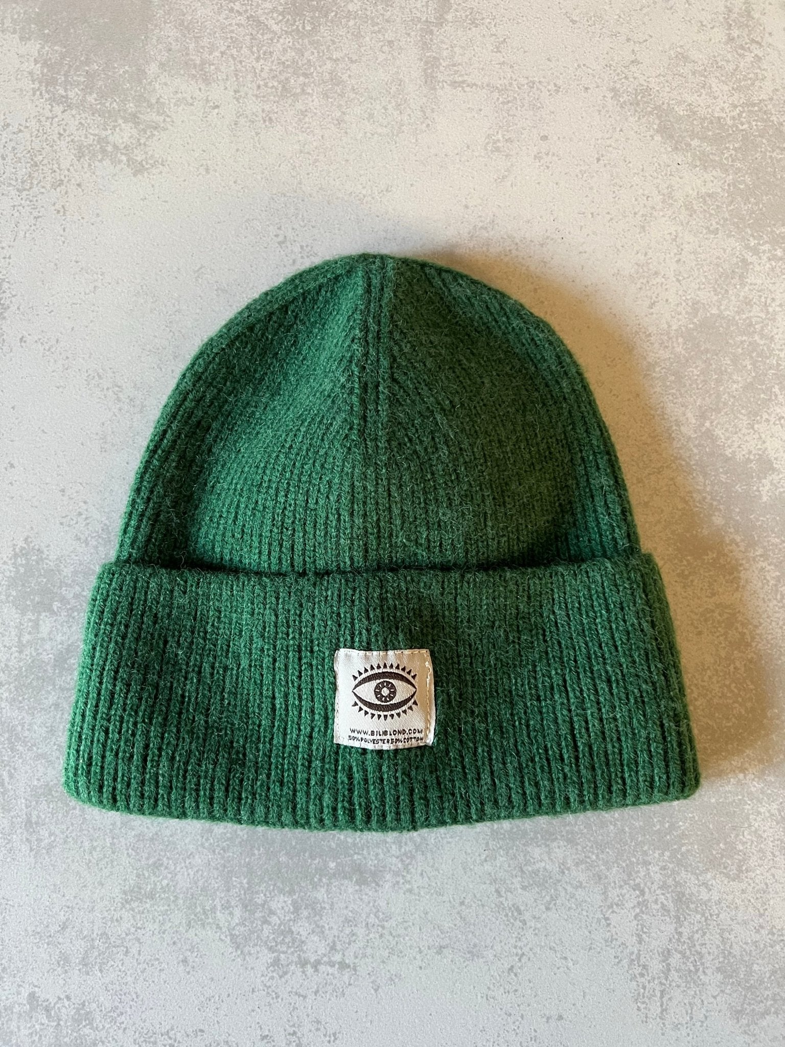 KNITTED GREEN HAT - knit set -BiliBlond LTD