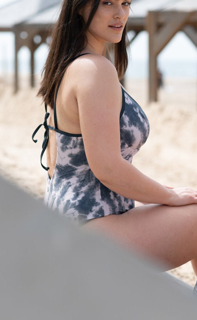 Paleo reversible printed Metal blue - one piece -BiliBlond LTD