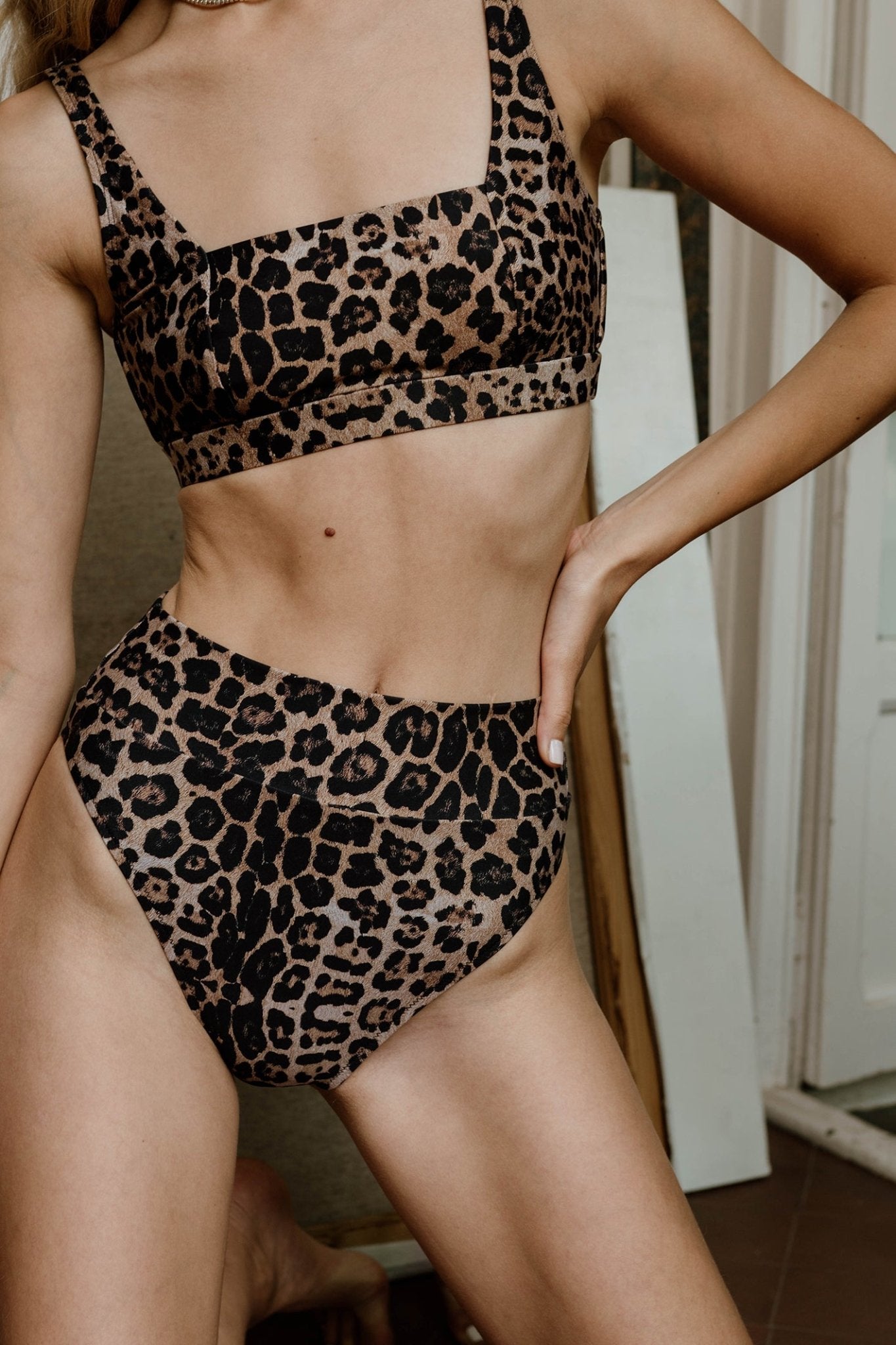 Ronch top Leopard - BIKINI -BiliBlond Swimwear