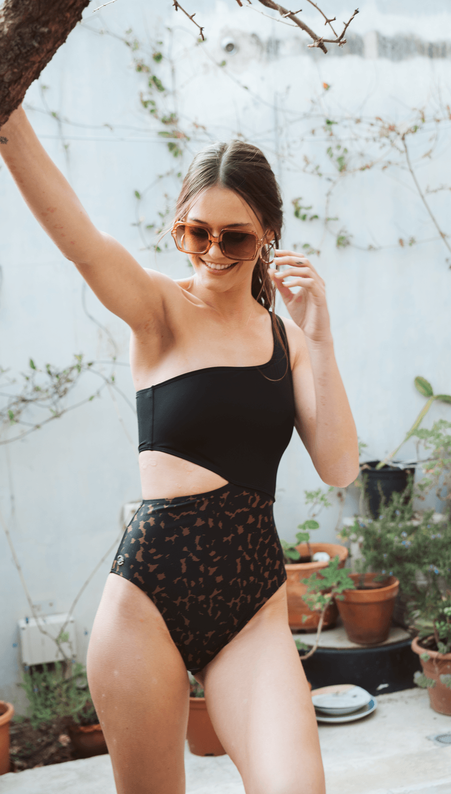 Sea Side BLACK Spots - one piece -BiliBlond LTD