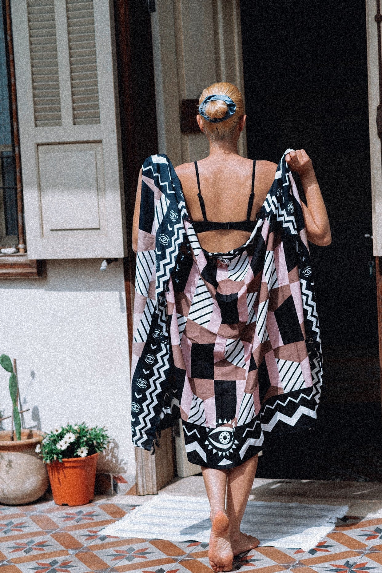 The pink Brown Sarong - gallabia -BiliBlond LTD