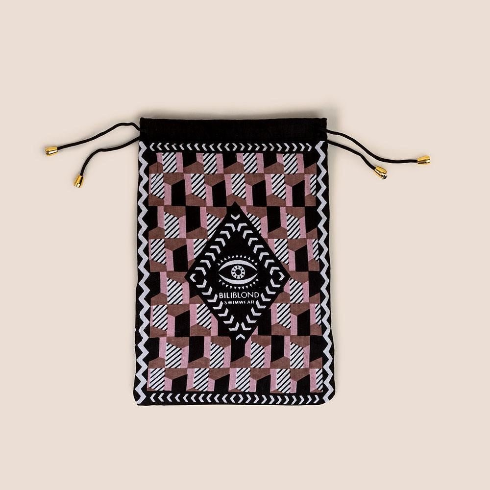 The pink Brown Sarong - gallabia -BiliBlond LTD