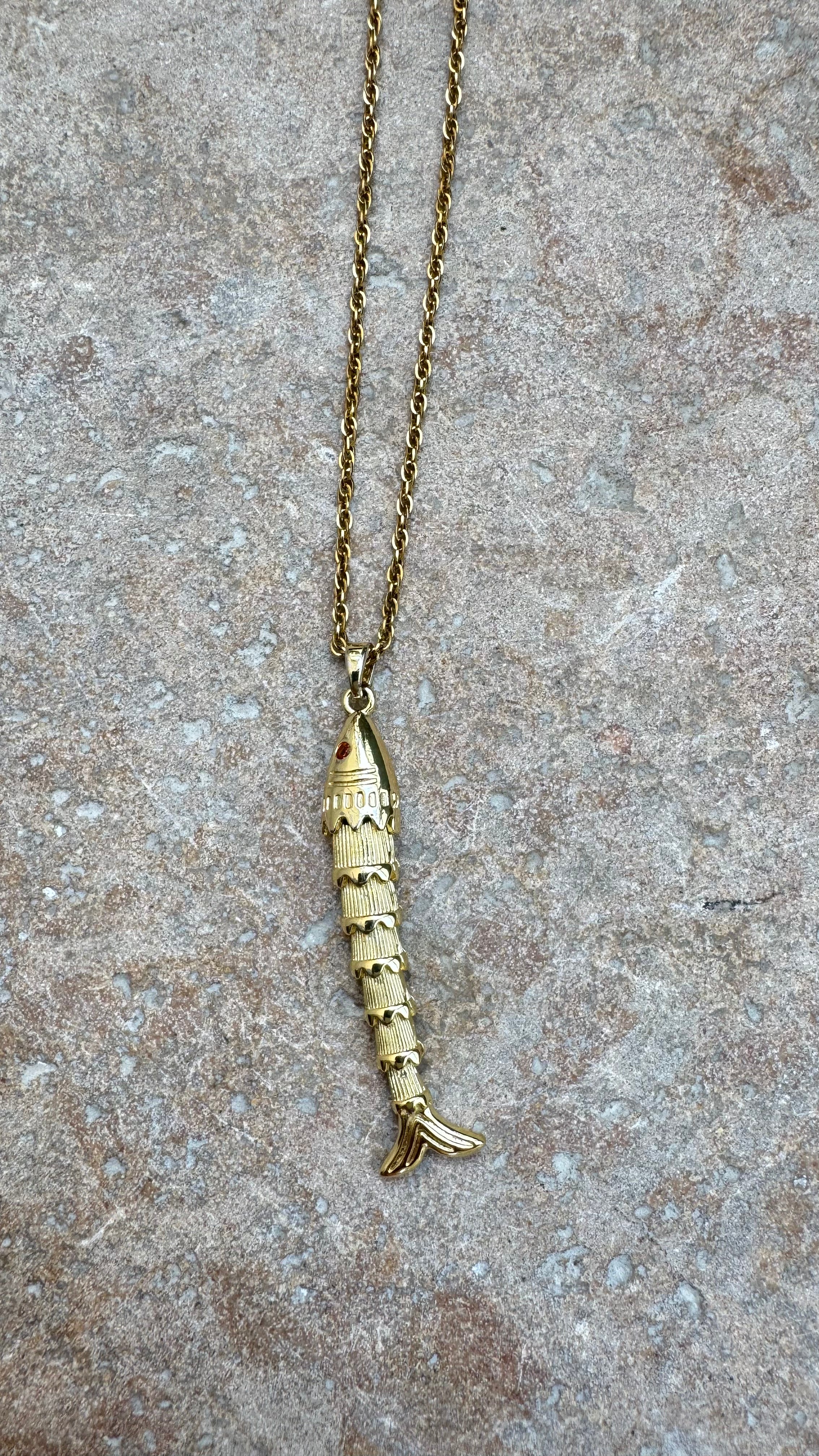 Gold Fish Necklace Gold