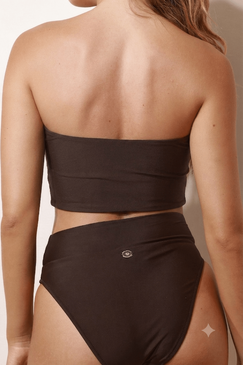 Bili Strapless Top Espresso - Bikini -BiliBlond Swimwear