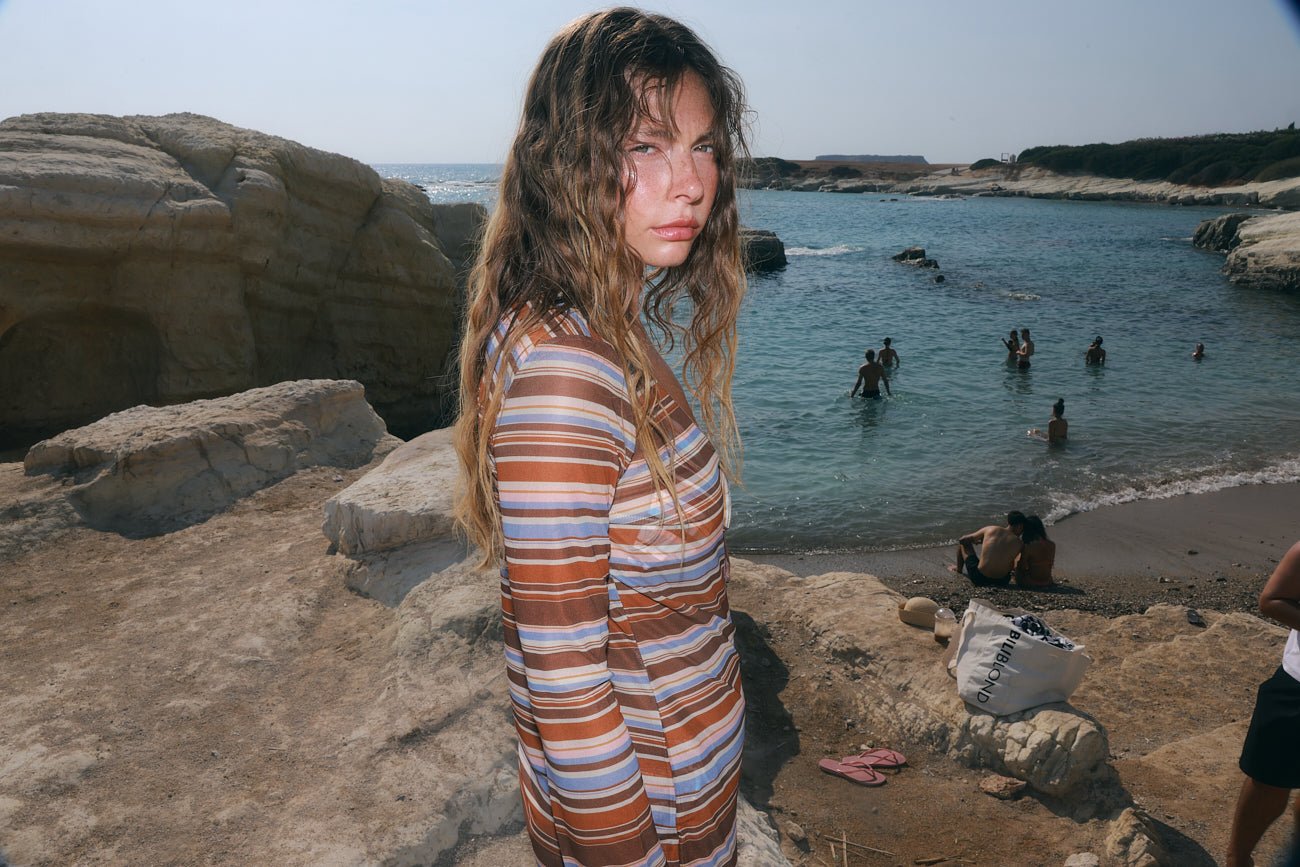 BILI'S stripes dress - gallabia -BiliBlond Swimwear