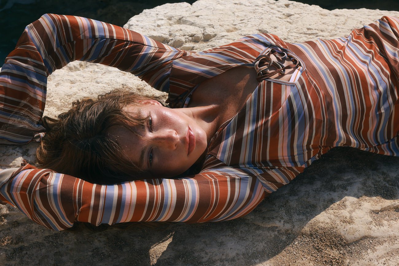 BILI'S stripes dress - gallabia -BiliBlond Swimwear
