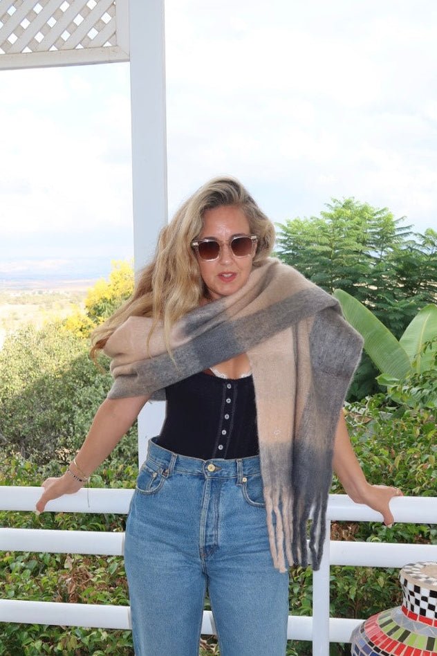 Fringed Scarf - knit set -BiliBlond Swimwear