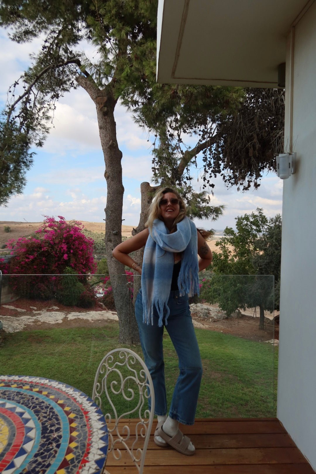 Fringed Scarf - knit set -BiliBlond Swimwear