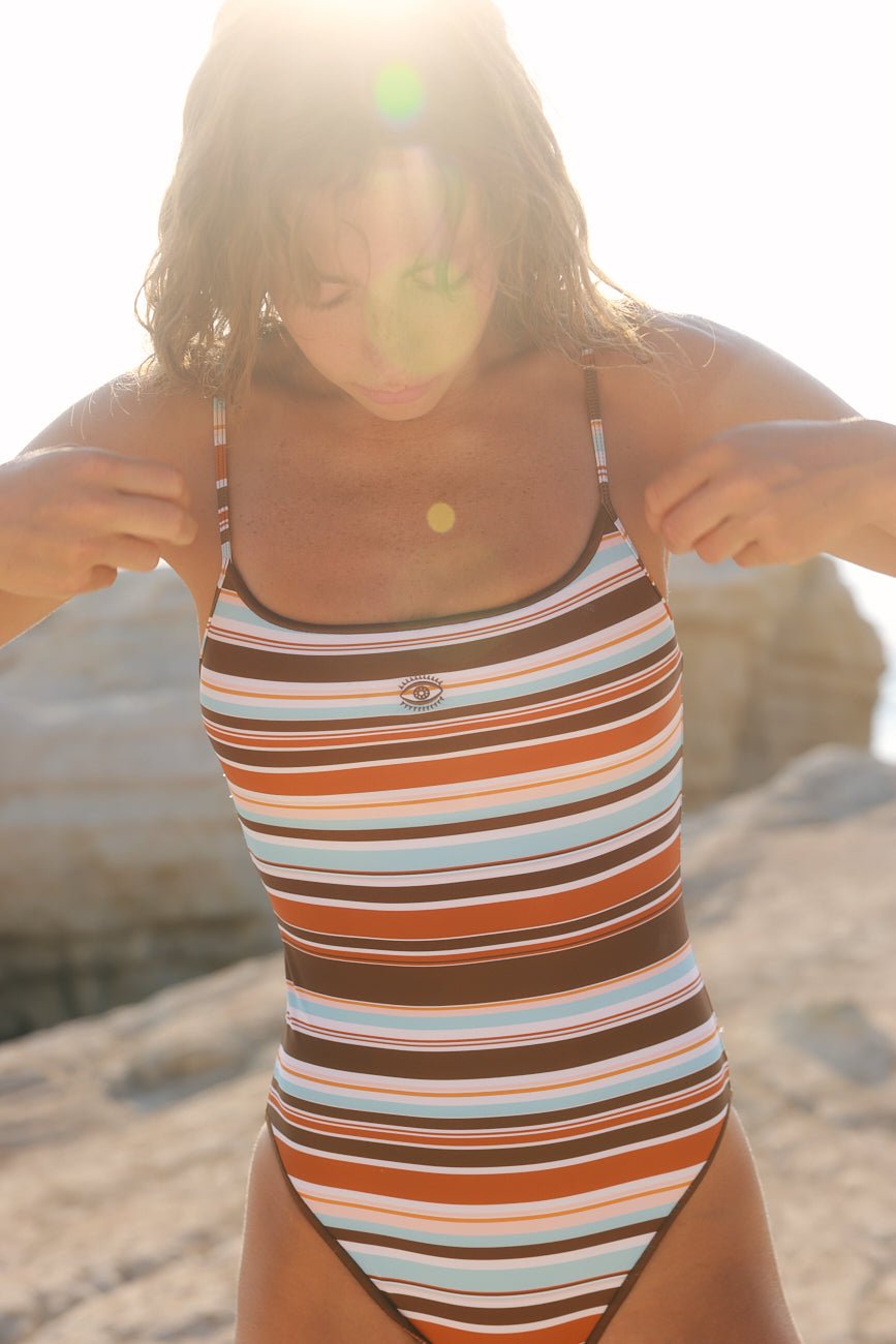 Hawk One Piece Colorful Stripes - one piece -BiliBlond Swimwear