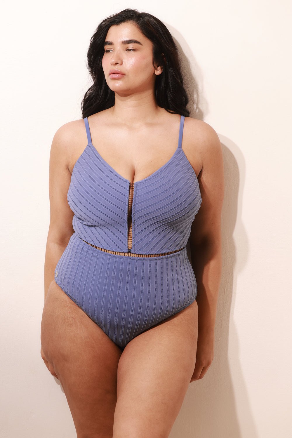 Kim Blue Trim - one piece - BiliBlond Swimwear
