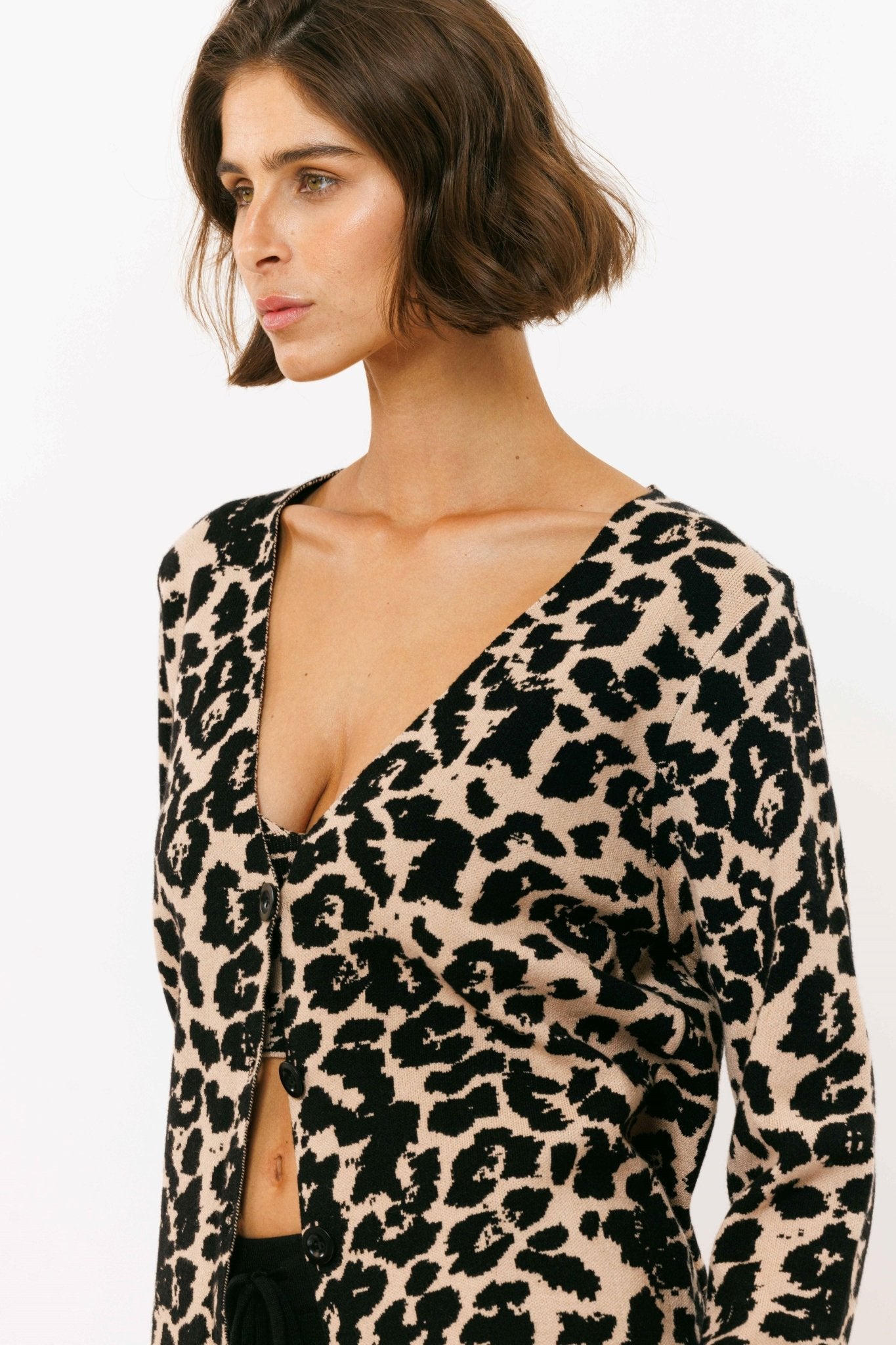 Leopard Cardigan - knit set - BiliBlond Swimwear