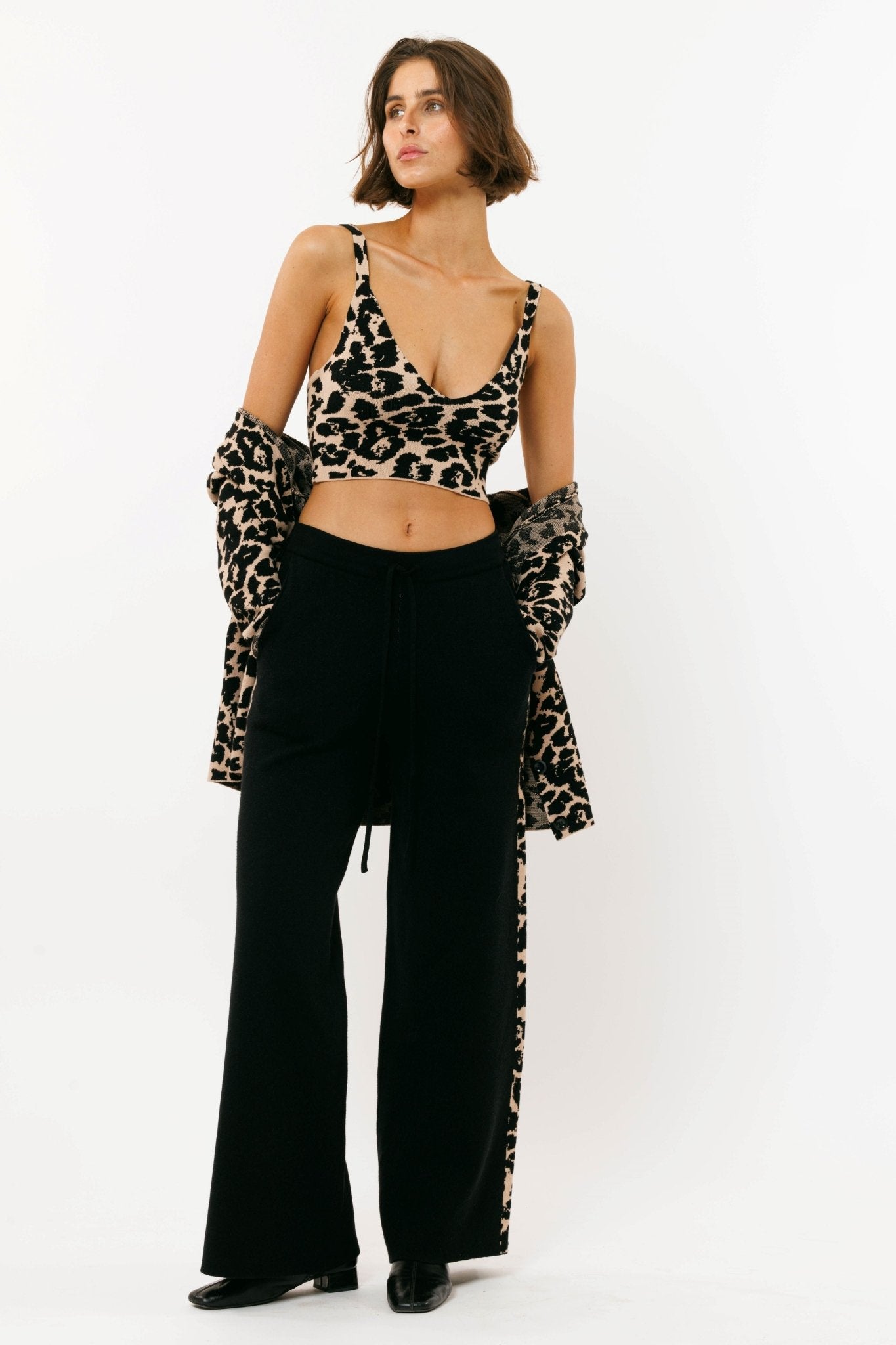 Leopard Tank Top - knit set - BiliBlond Swimwear