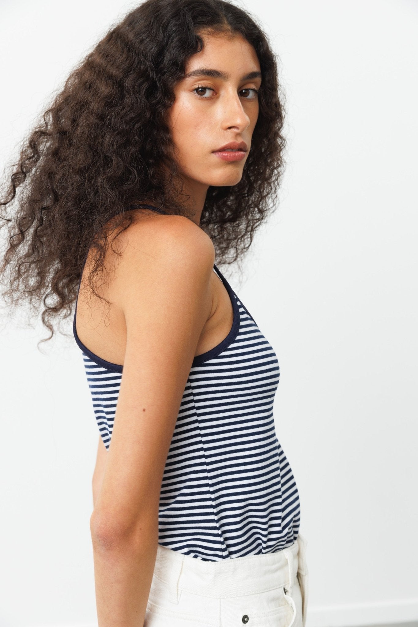 MAAYAN Tank top Navy Stripes - gallabia - BiliBlond Swimwear