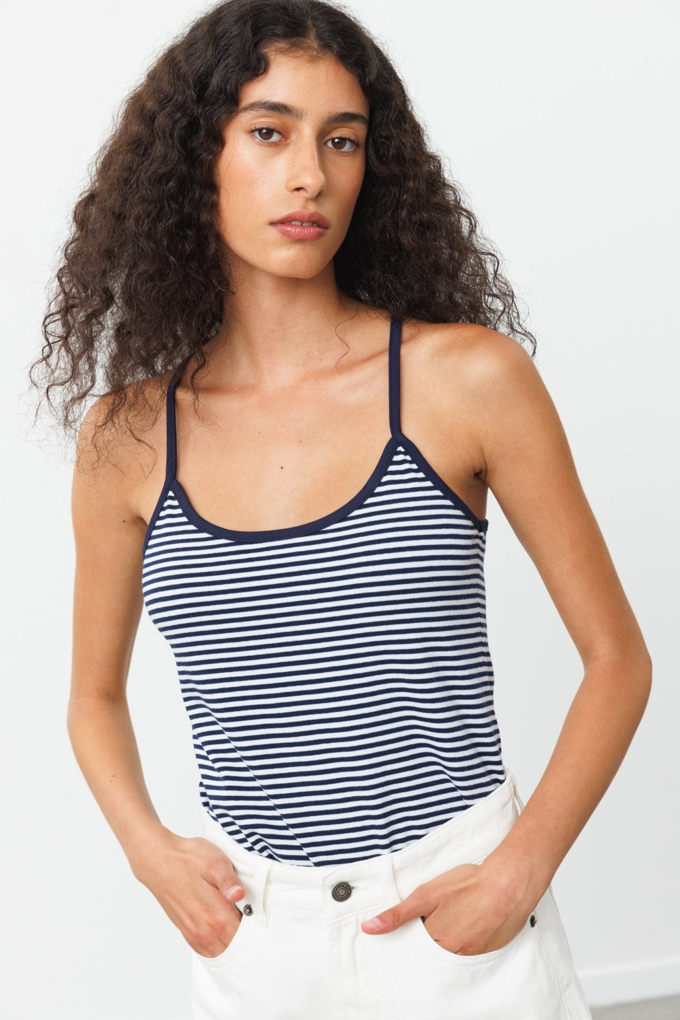 MAAYAN Tank top Navy Stripes - gallabia - BiliBlond Swimwear