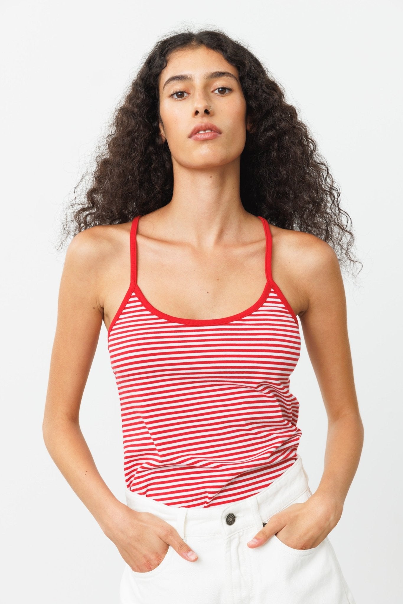 MAAYAN Tank top Red Stripes - gallabia - BiliBlond Swimwear