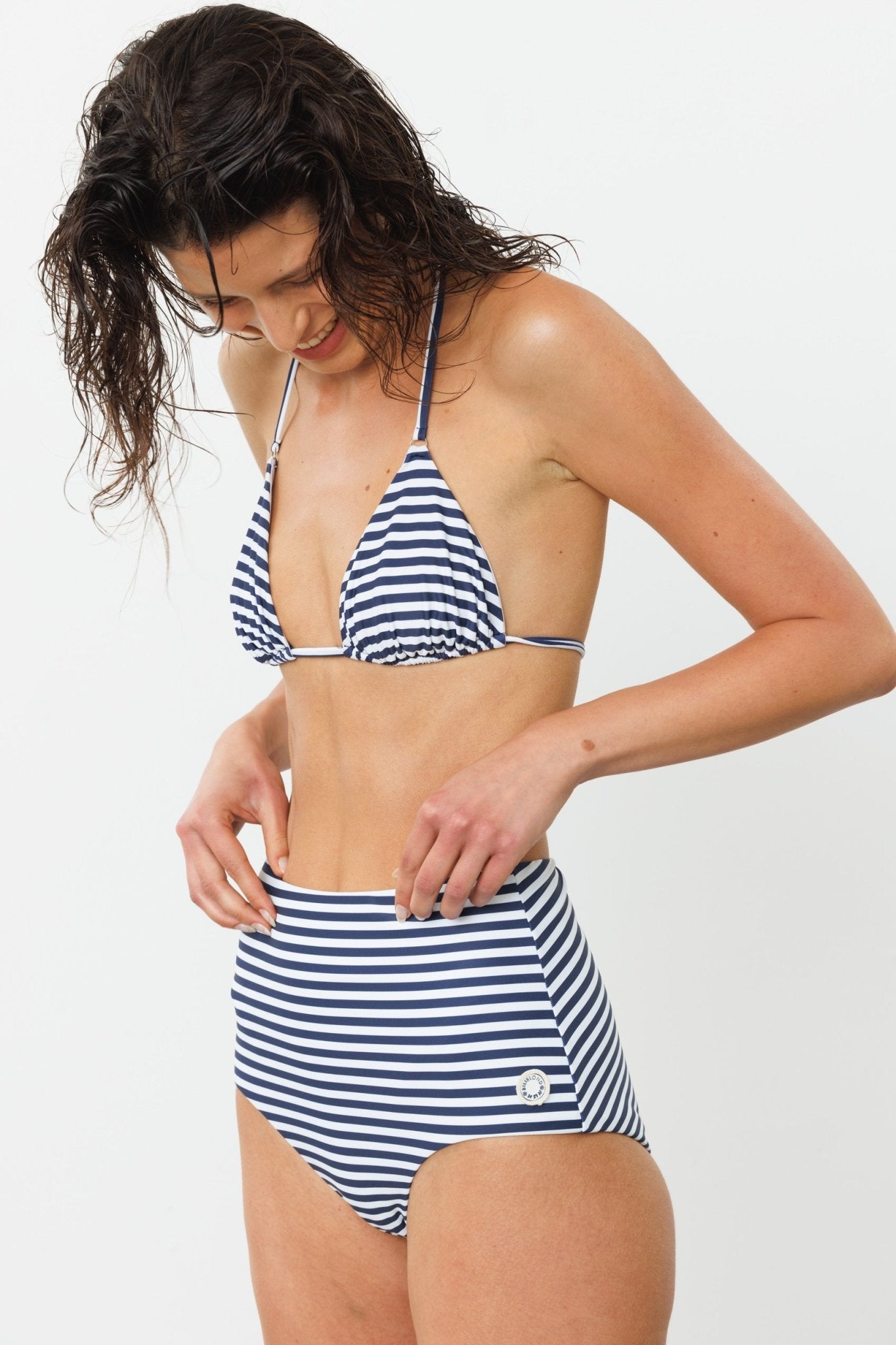 MEDITERRANEAN BOTTOM Navy Stripes - BIKINI - BiliBlond Swimwear