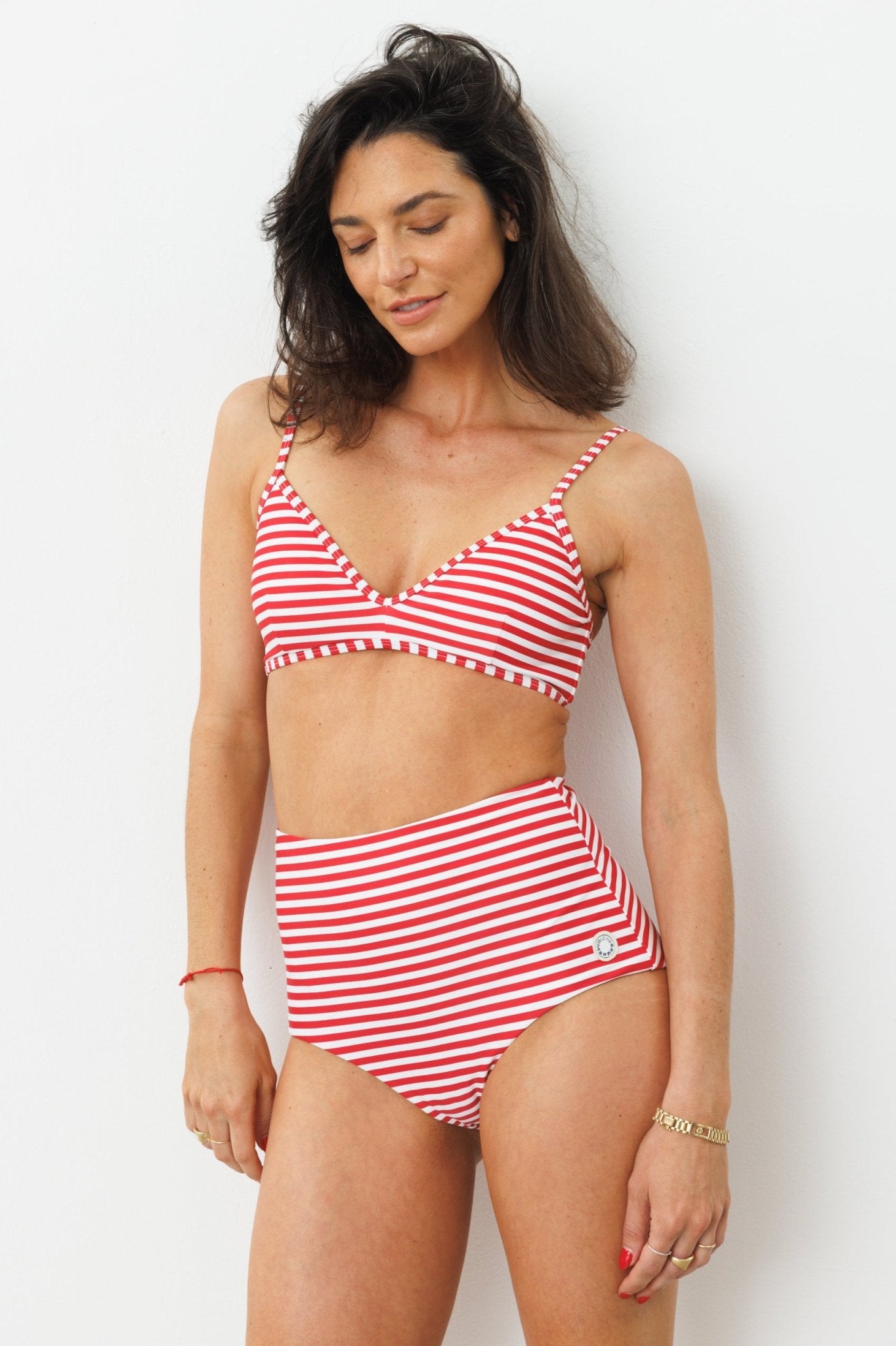 MEDITERRANEAN BOTTOM Red Stripes - BIKINI - BiliBlond Swimwear