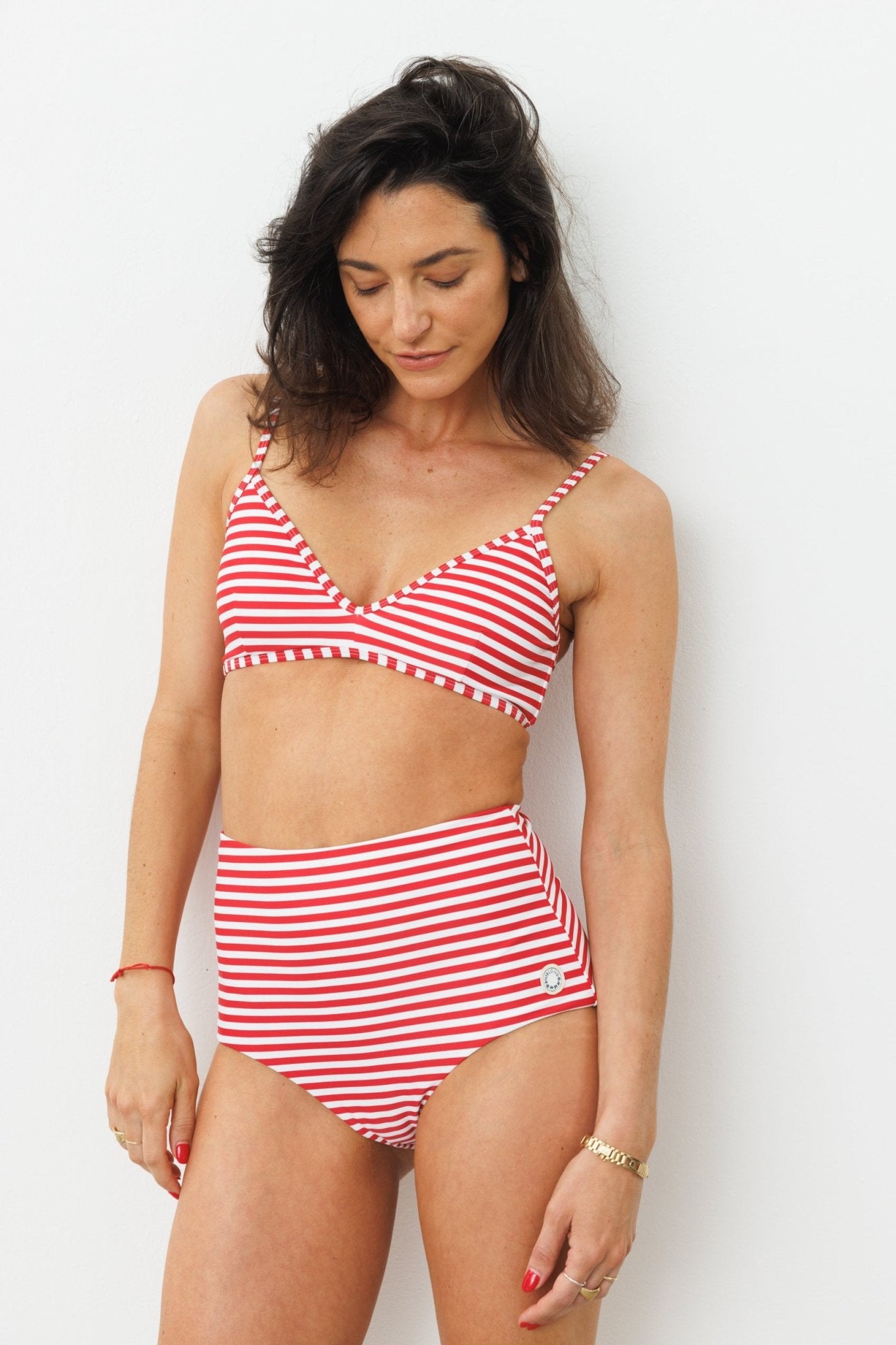 MEDITERRANEAN BOTTOM Red Stripes - BIKINI - BiliBlond Swimwear