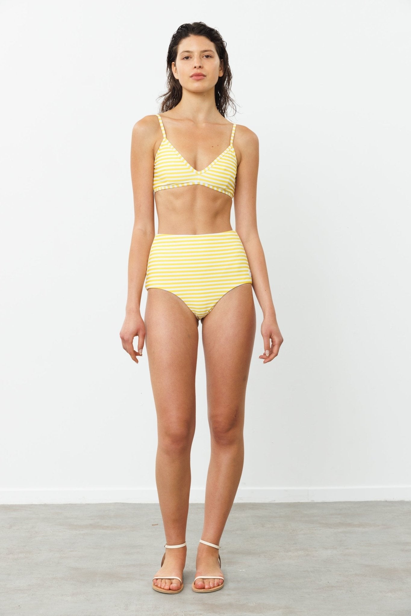 MEDITERRANEAN BOTTOM Yellow stripes - BIKINI - BiliBlond Swimwear