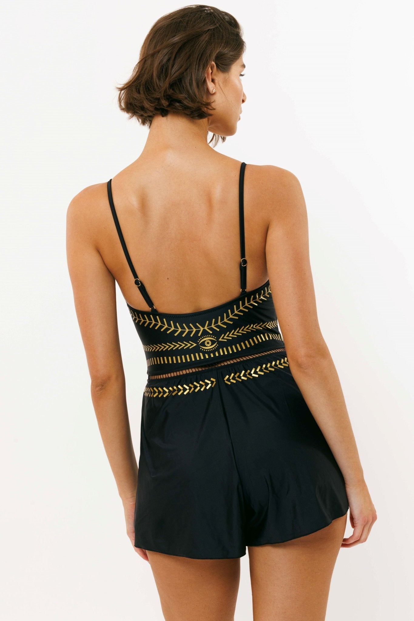 Overall Black Gold - one piece - BiliBlond Swimwear