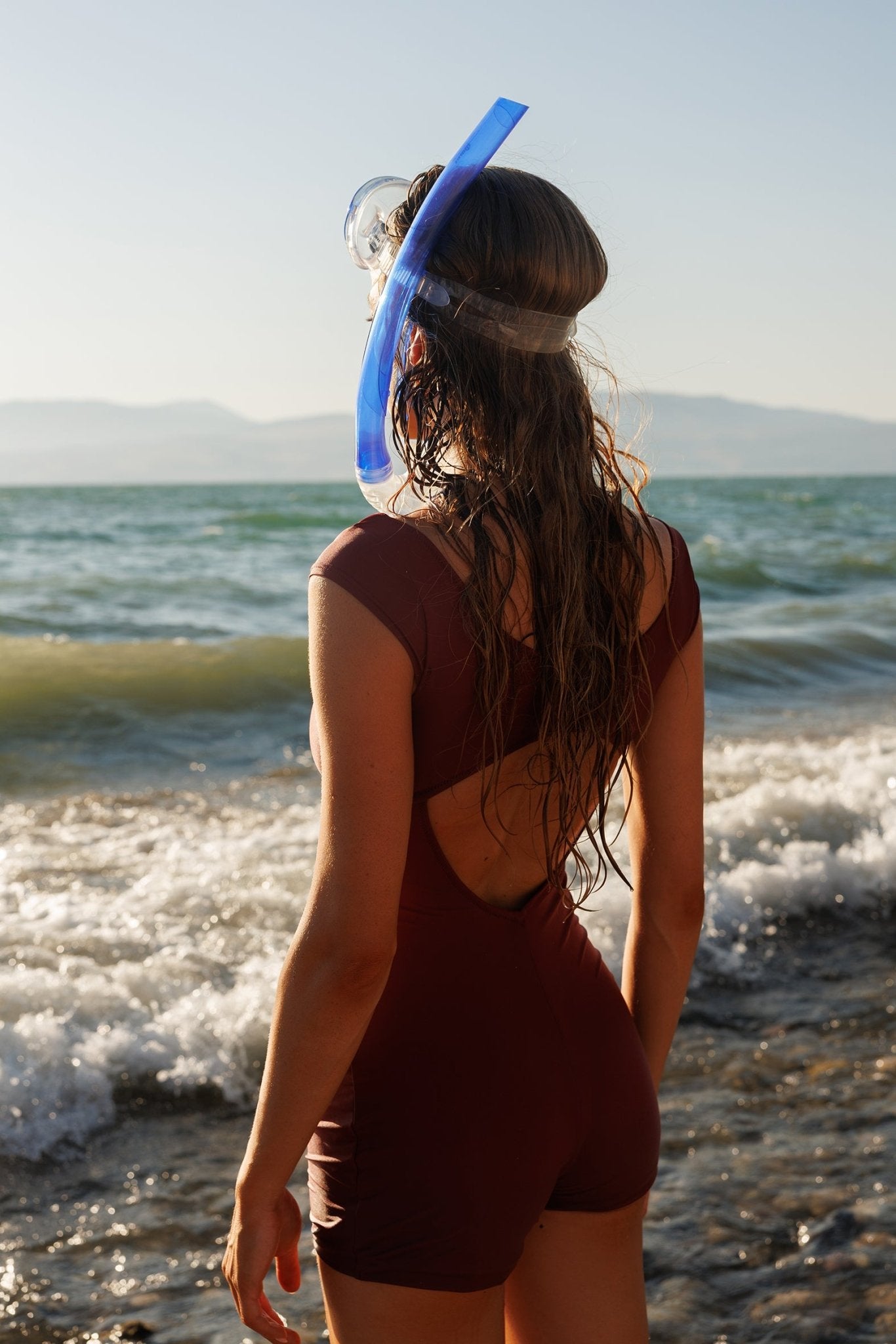 Overall Jordan Maroon - one piece - BiliBlond Swimwear