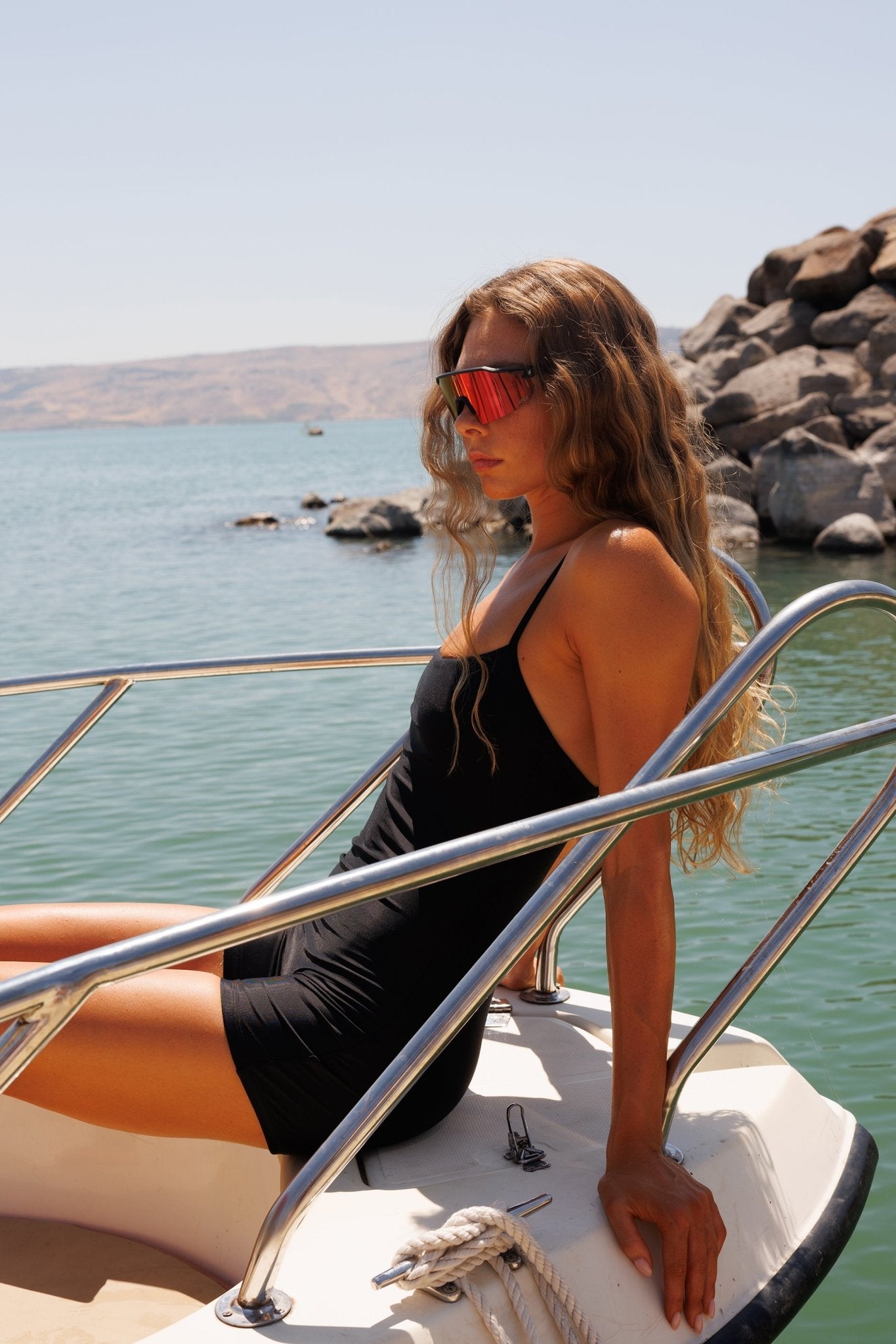 Overall Shahaf Black - one piece - BiliBlond Swimwear