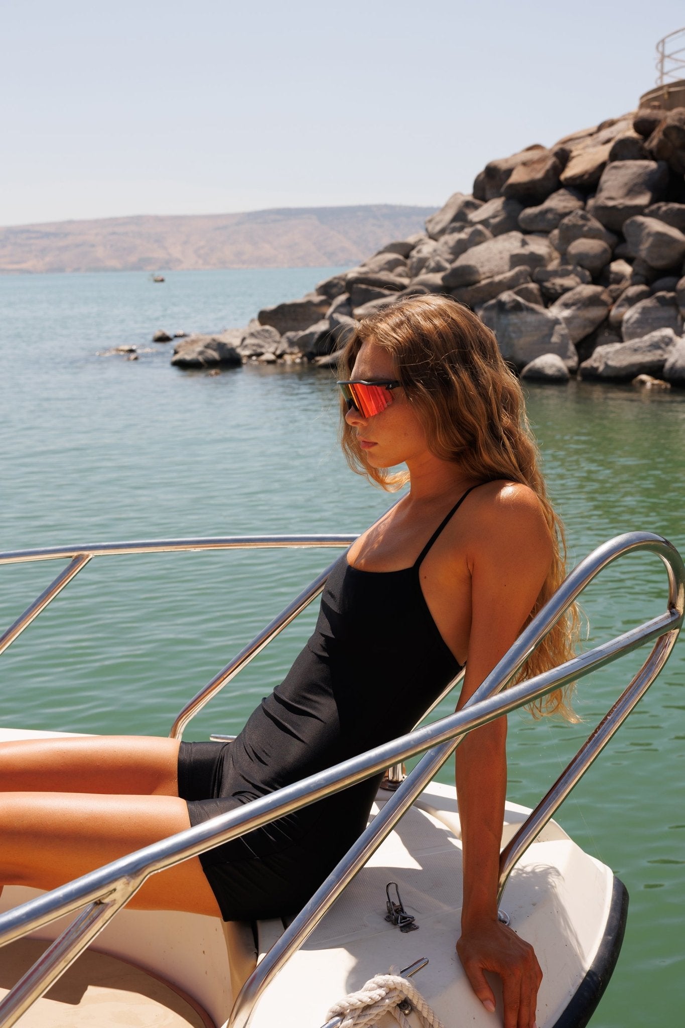 Overall Shahaf Black - one piece - BiliBlond Swimwear