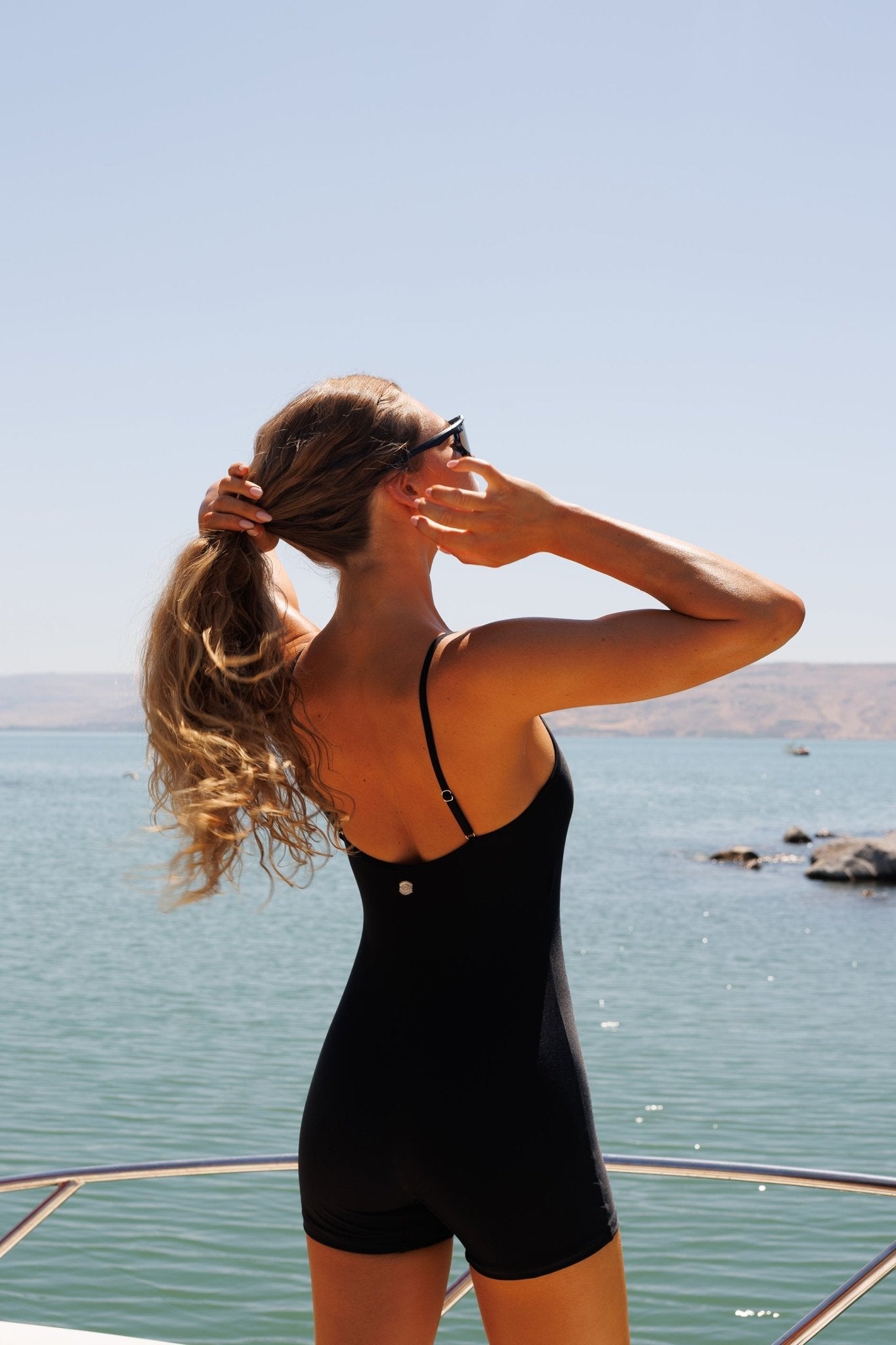 Overall Shahaf Black - one piece - BiliBlond Swimwear