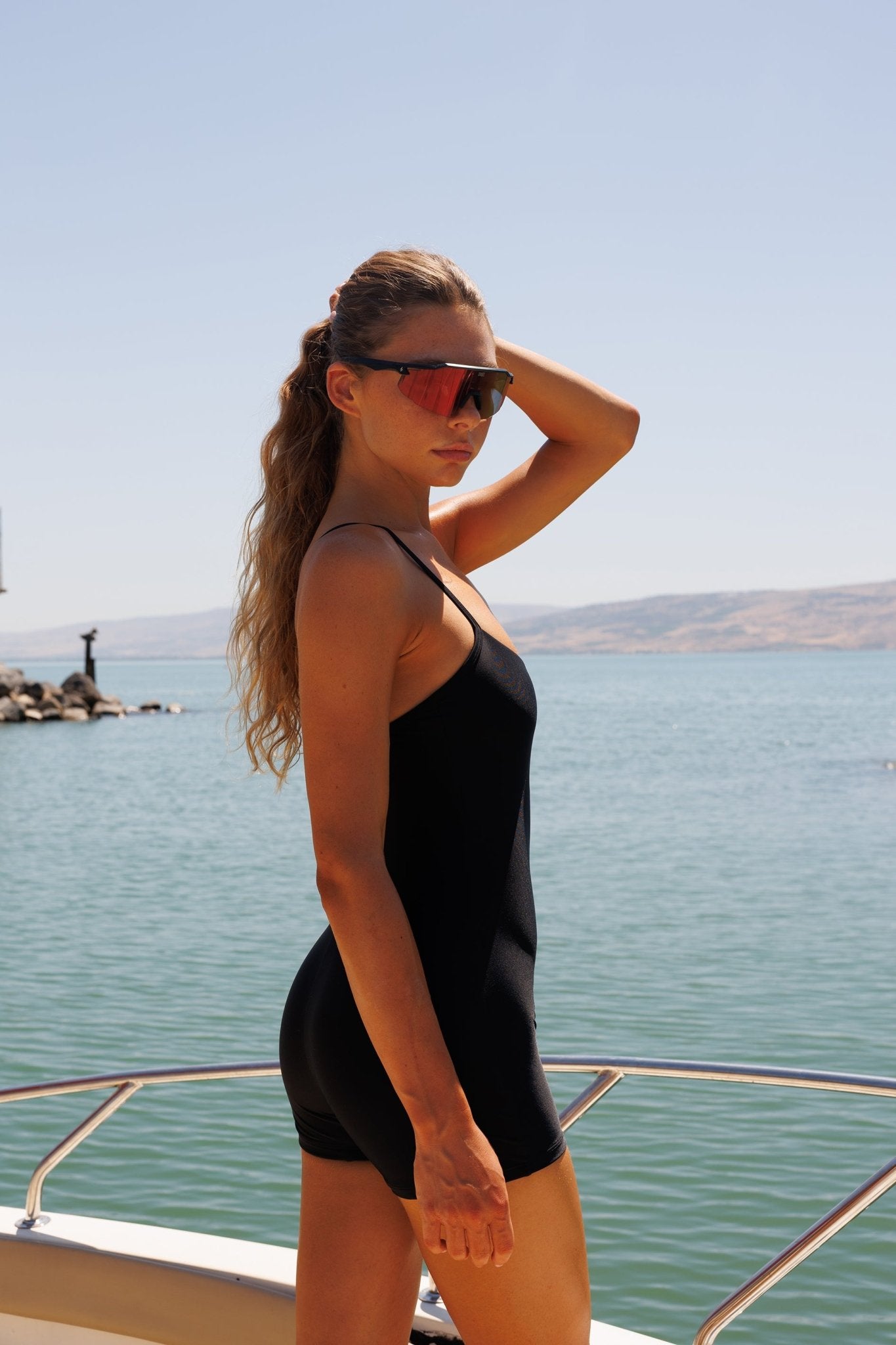 Overall Shahaf Black - one piece - BiliBlond Swimwear